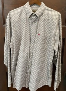 ARIAT Herren Größe XL/ TG Langarm grau rot Knopfleiste Western Cowboy Hemd - Bild 1 von 9