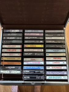 35 Cassette Tapes Lot Vintage 80s With Carring Case - Picture 1 of 6