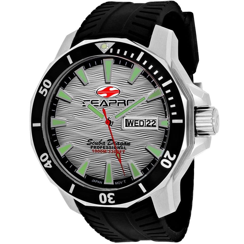 Seapro Men's Diver Limited Edition 1000 Meters Silver Dial Watch - SP8312 - Image 1 of 1