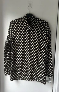 PHIX London for the rock n roll soul black Polka-dotty Shirt soft cord size S - Picture 1 of 20
