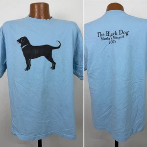 Vintage Black Dog Shirt Large Marthas Vineyard 2005 Tavern New England USA Made - Picture 1 of 12