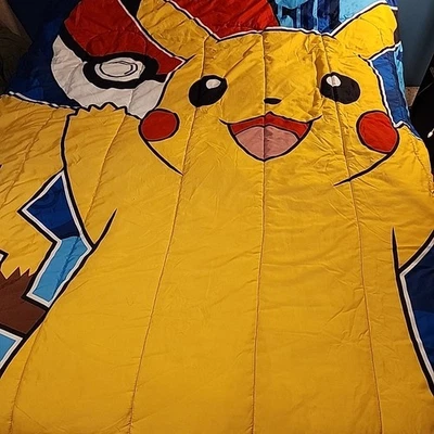 Pokemon Pikachu Red Ball Twin Edredón Noroeste -Reversible- Foto 1 de 4