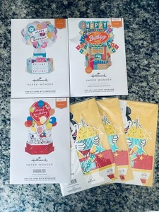6 Cumpleaños ~ Hallmark Paper Wonder ~ Tarjeta Pop-Up Diseño ~ Mickey & Peanuts - Imagen 1 de 7