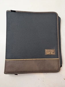 Organizzatore raccoglitore zip vintage MEAD cinque stelle XL nero” marrone RARO 12x14 - Foto 1 di 10
