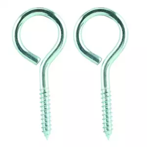1 In. X 3-1/2 In. Zinc-Plated Screw Eye (2-Pack) - Picture 1 of 12