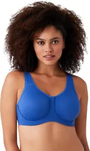 Wacoal Full Support Underwire Sport Bra Beaucoup Blue Size 34C Style 855170 - Picture 1 of 3