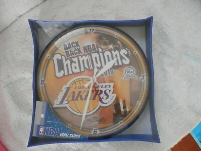 Reloj de pared redondo Lakers Champs 2010 de colección nuevo NBA Back to Back Champs Kobe Bryant Foto 1 de 4