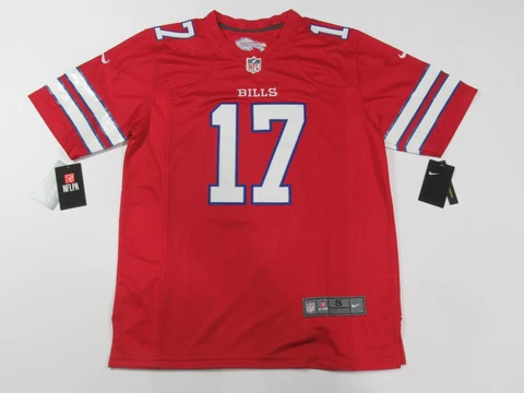 NWT Josh Allen #17 Buffalo Bills Game Men's Jersey Alternate Red Cover