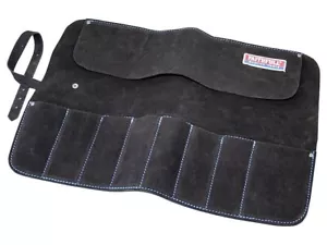 Faithfull Leather Chisel Roll 8 Pocket Black 330 x 470mm FAILCR8B - Picture 1 of 5