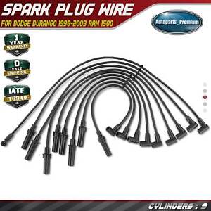 9x Spark Plug Wire Set for Dodge Durango 1998-2003 Ram 1500 1994-2003 5.2L 5.9L