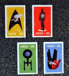 2016USA #5132-5135 Forever - Star Trek - Set of 4 Singles space postage stamps - Picture 1 of 1