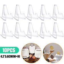 10PCS Coin Display Stand Large Size Clear Plastic Card Square Easel Medal Holder