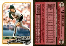 1989 Topps Baseball Card 165 MIKE DUNNE PITTSBURGH PIRATES