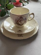 Queen Elizabeth II coronation cup and saucer 1953 Rare Find