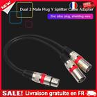 3Pin XLR Female Jack to Dual 2 Male XLR Cable Cord for Audio Mixer Amplifiers