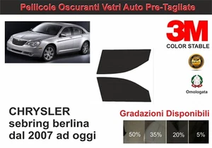 pellicola oscurante vetri chrysler sebring berlina dal 2007 kit anteriore - Imagen 1 de 1