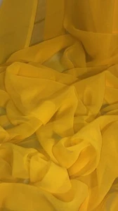1 mtr bright yellow chiffon dress fabric...45” wide (114cm) - Picture 1 of 2