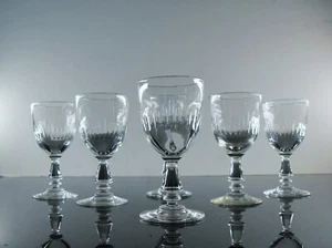 ART DECO 6 VERRES A DIGESTIF EN VERRE SOUFFLE TAILLE CATALOGUE 1906 BACCARAT - Imagen 1 de 19