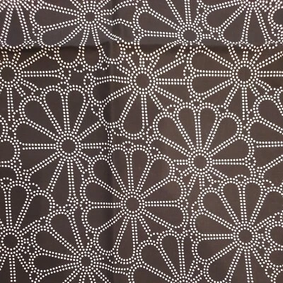 Quilting Fabric David Textiles 44" X 25" Cotton White Black Floral Sewing - Image 1 of 4