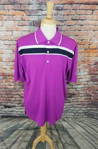 Footjoy FJ Herren lila schwarz LOS CABALLEROS GOLFSCHLÄGER sportliches Poloshirt Gr. L - Bild 1 von 6