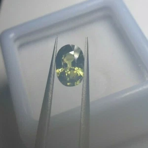 0.98 CTS NATURAL UNHEATED BI-COLOR OVAL CUT SAPPHIRE, 6.7 X 4.5 X 3.8 MM - Picture 1 of 4