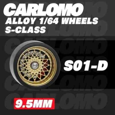 1:64 Carlomo Wheels S01 D Bronze Rims Rubber Tires with  Brake Pads Disk Tuning - Bild 1 von 2