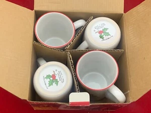 Cuthbertson American Christmas Tree Coffee Hot Chocolate Mug Cup Vintage Set 4 - Picture 1 of 8