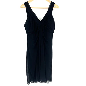 Y2K Vintage Deb Dress Size 1X Black Mesh Whimsigoth Flowy Grunge Sleeveless - Picture 1 of 8