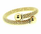 Bracelet Yellow Gold Or White, 18K, 750, Rigid, Bypass, Jersey Basket And Ball