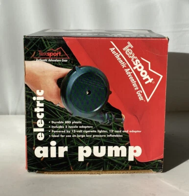 Bomba de aire eléctrica Texsport verde cargador de 12 voltios ideal para emergencias y camping Foto 1 de 4