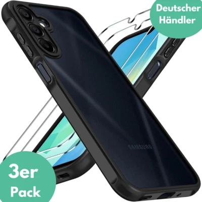 SMARTUP Hülle + 2X Schutzglas für Samsung Galaxy A16 4G / 5G Panzerfolie Display Case 9H