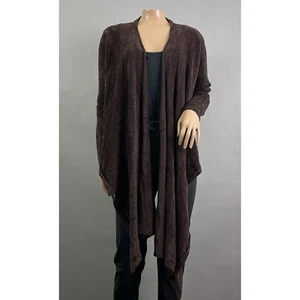 Barefoot Dreams Cozy Chic Lite Sweater Women S / M Brown Wrap Cardigan Soft - Picture 1 of 10