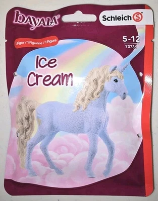 Schleich Bayala Collectible Unicorn ICE CREAM Figure. 70736. Blue. NEW. Rare NIP - Image 1 of 2