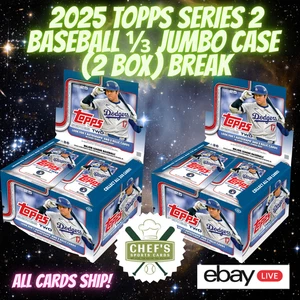 BALTIMORE ORIOLES - 2025 TOPPS SERIES 2 - 1/3 JUMBO CASE (2 BOX) BREAK #18 - Picture 1 of 1