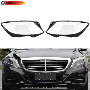 Front Headlight Glass Cover For Mercedes Benz W222 S320 S400 S500 S600 2014-2017 - Imagen 1 de 14