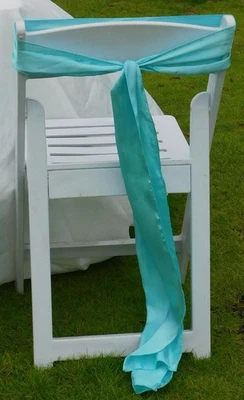 Cintas para sillas Aqua Teal 96x6 pulgadas Foto 1 de 4