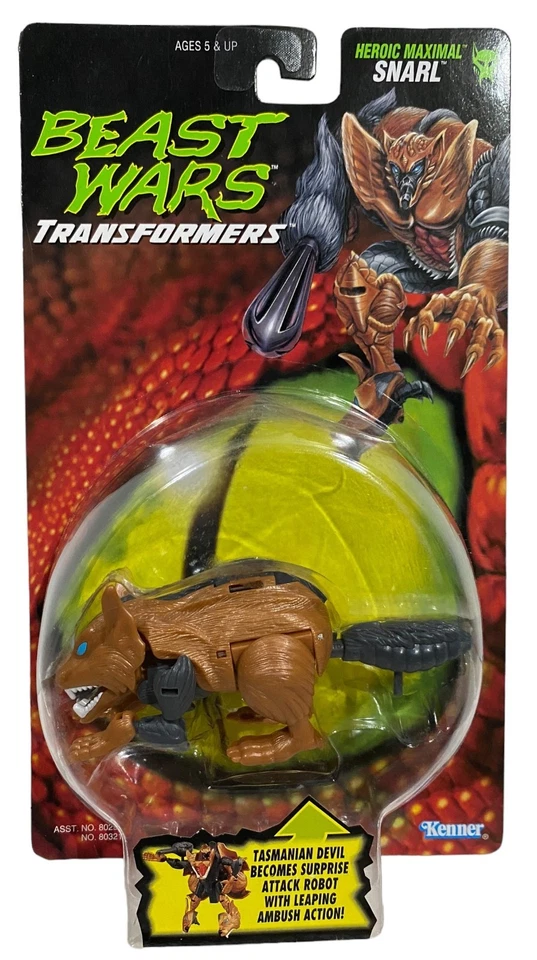 Snarl Heroic Maximal Transformers Beast Wars 1996 Action Figure NEW Bubble Dents - Image 1 of 3
