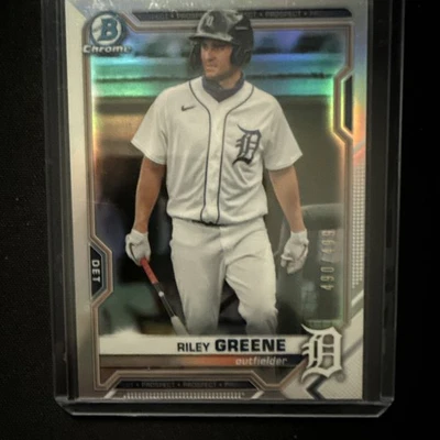 Riley Greene 2021 Bowman Chrome Refractor /499 #BCP-188 Detroit Tigers - Image 1 of 2