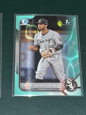 2022 Bowman Draft Chrome Jordan Sprinkle AQUA LAVA /199 - Image 1 of 2
