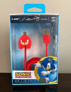 NEU Sonic The Hedgehog KNUCKLES USB-A auf USB-C 5ft Ladekabel - Bild 1 von 3