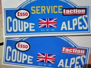 Rallye COUPE des ALPES 150mm Pair Rally Car STICKERS Porsche 911RS Plate Service - Picture 1 of 1