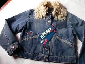 DDP Giacca Jeans Doppio Colletto Pelliccia 12 Anni Nuovo - Foto 1 di 1