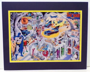 SECRETS Of The BATCAVE COLLAGE PRINT Professionally Matted Batman Dick Sprang - Picture 1 of 1