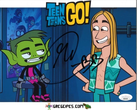 Greg Cipes - Beast Boy Teen Titans Go! -  Autographed 8x10 JSA Authenticated Cover