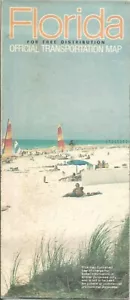 1977 FLORIDA Official State Road Map Pensacola Orlando Tallahassee Miami Tampa B - Bild 1 von 4