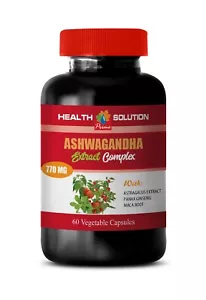 Raíz de ginseng indio - EXTRACTO DE RAÍZ DE ASHWAGANDHA 770mg - alivio del estrés a base de hierbas 1B - Imagen 1 de 8