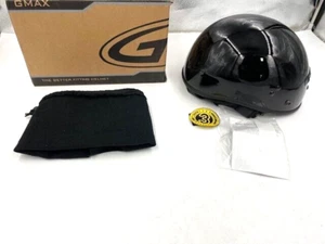 GMAX GM-35 HALF HELMET FULL DRESSED BLACK SMALL - G1235024 - Picture 1 of 11