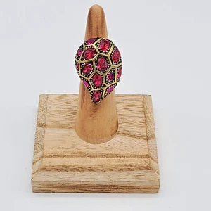 7 bezaubernde Schwestern Ring "wunderbar witzig" Antik Gold & Rosa Kristall, 6 - Bild 1 von 11