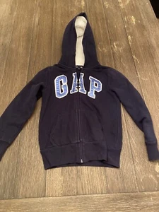 GAP Kids Blue Hoodie Medium Size 8 Fleece Inlined - Picture 1 of 4