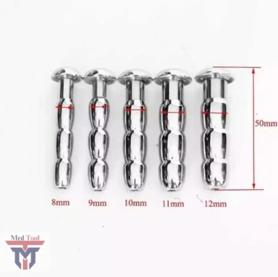 Dilatador uretral masculino de acero inoxidable agujero pasante sonido uretral pene tapón NUEVO Foto 1 de 4